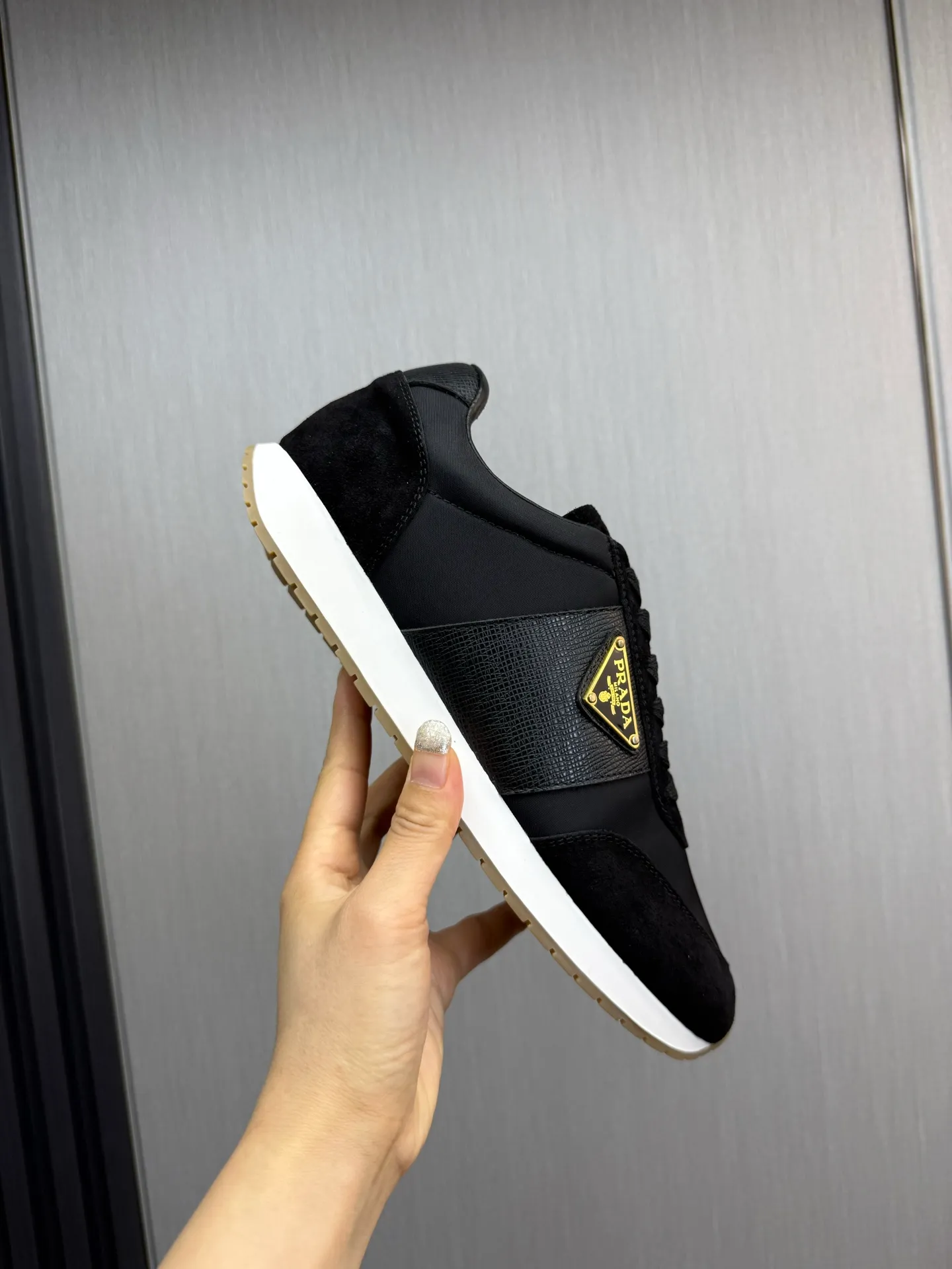 Men's shoes 💰740💰 [PRADA] New models synchronized with the official website, high-quality shipments ✔️Hot-sellers🔥 Original cowhide with imported waterproof fabric + cowhide lining, 1🆚1 replica, original bottom, 38-45 (men's 45 is custom-made and cannot be returned)